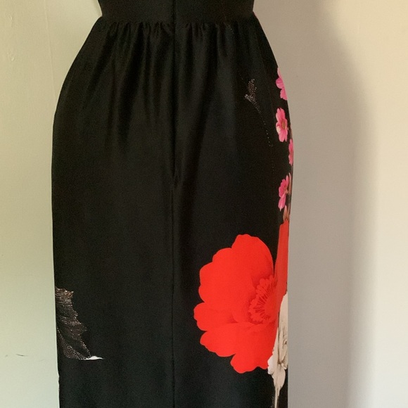 Vintage 1970s Cheosang style fitted stretchy sleeveless maxi dress with back zip - Picture 8 of 10